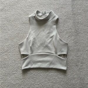 Lululemon Ribbed Softstreme Mock Neck Cropped Tank